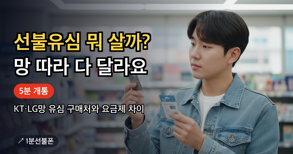 선불유심 추천 비교하며 유심을 고르는 모습